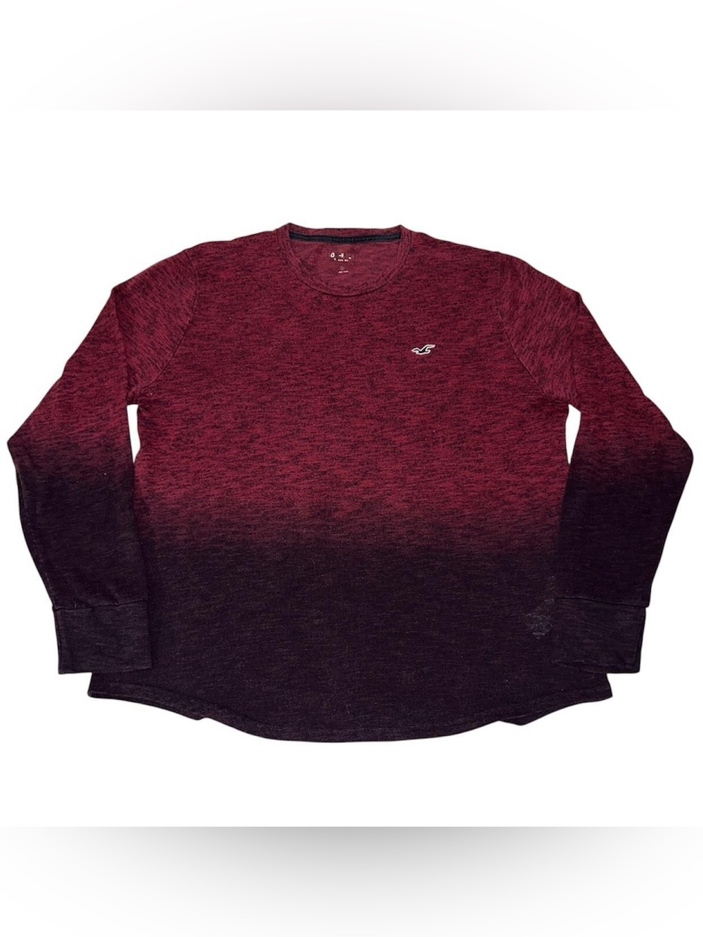 Hollister Ombre burgundy long sleeve shirt.